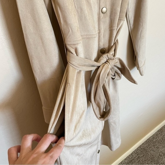 Denim & Co - Canyon Retreat Tan Suede Long Sleeve Dress - Picture 11 of 13